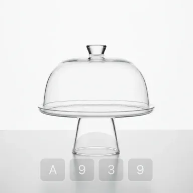 A939-01 Studio Emerald Glass Cake Stand - View 1