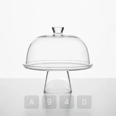 A940-01 Vintage Premium Glass Cake Stand - View 1