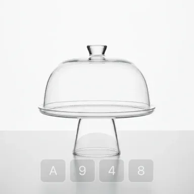 A948-01 Vintage Exquisite Glass Cake Stand - View 1