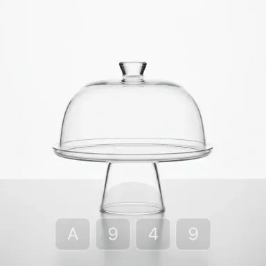 A949-01 Studio Exceptional Glass Cake Stand - View 1