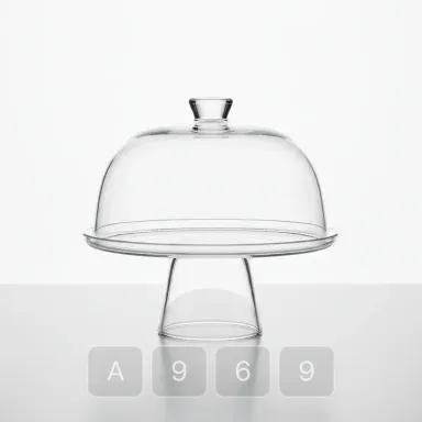 A969-01 Studio Exceptional Glass Cake Stand - View 1