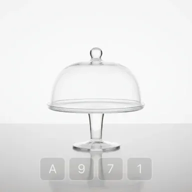 A971-03 Parisian Royal Glass Cake Stand - View 1