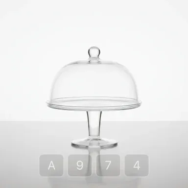 A974-03 Classic Masterwork Glass Cake Stand - View 1