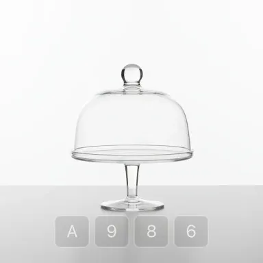 A986-02 Modern Grand Glass Cake Stand - View 1
