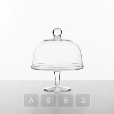 A993-02 Atelier Pristine Glass Cake Stand - View 1