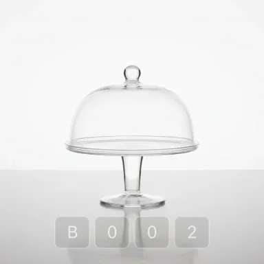 B002-03 Classic Refined Glass Cake Stand - View 1
