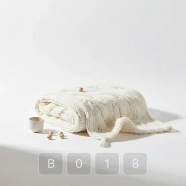 B018-01 Vintage Pearl Cotton Blanket - View 1