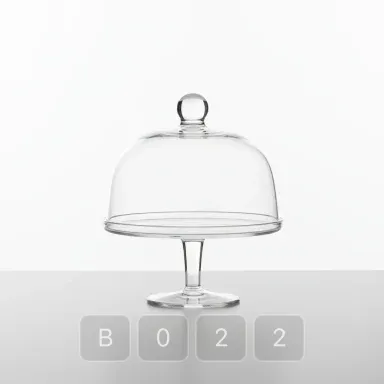 B022-02 Modern Refined Glass Cake Stand - View 1