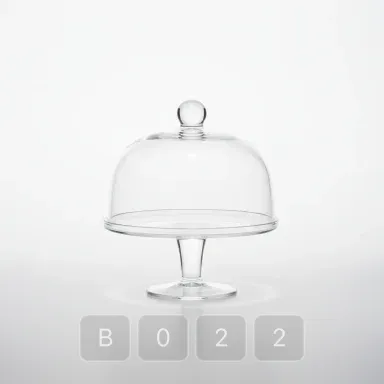 B022-04 Artisan Refined Glass Cake Stand - View 1