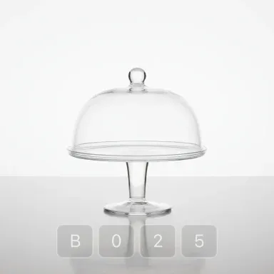 B025-03 Parisian Prime Glass Cake Stand - View 1