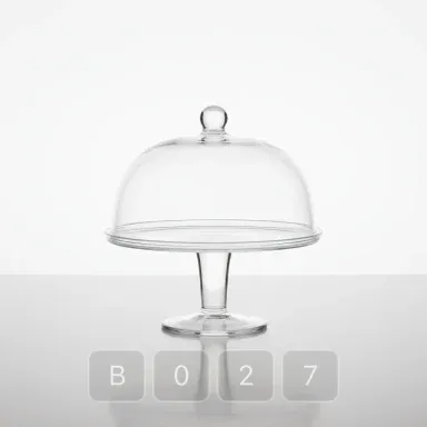 B027-03 Parisian Choice Glass Cake Stand - View 1