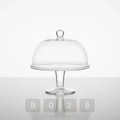 B028-03 Classic Exquisite Glass Cake Stand - View 1
