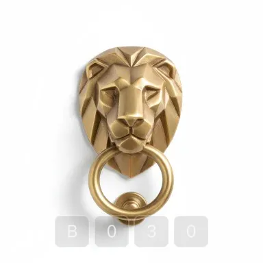 B030-02 Modern Sovereign Brass Door Knocker - View 1