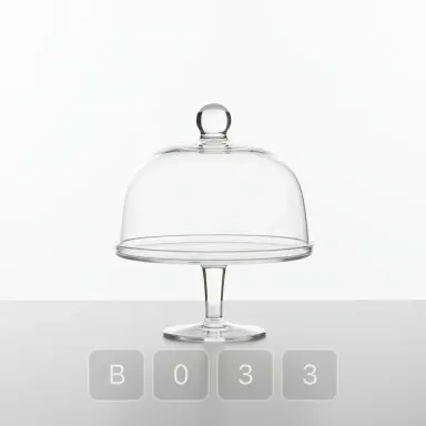 B033-02 Atelier Pristine Glass Cake Stand - View 1