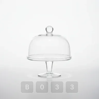 B033-04 Hamptons Pristine Glass Cake Stand - View 1