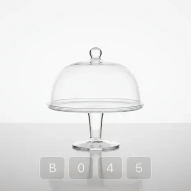 B045-03 Parisian Prime Glass Cake Stand - View 1