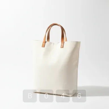 B046-02 Modern Grand Cotton Market Tote - View 1