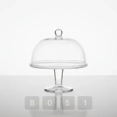 B051-03 Parisian Royal Glass Cake Stand - View 1