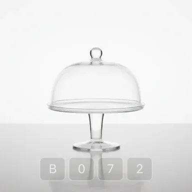 B072-03 Classic Stately Glass Cake Stand - View 1