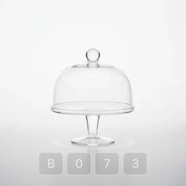 B073-04 Hamptons Pristine Glass Cake Stand - View 1