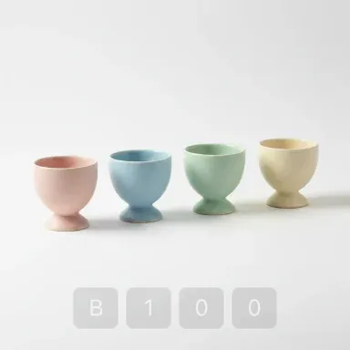 B100-04 Artisan Premium Ceramic Egg Cups - View 1