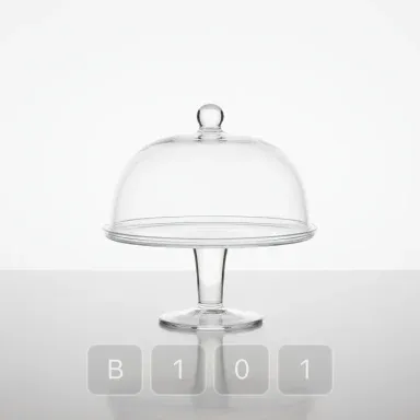 B101-03 Parisian Signature Glass Cake Stand - View 1