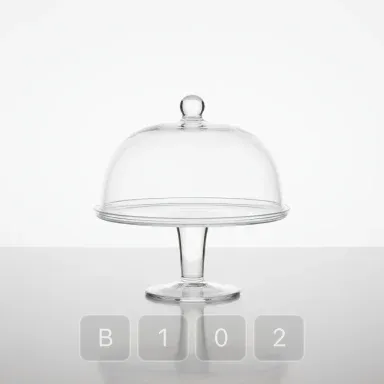 B102-03 Classic Refined Glass Cake Stand - View 1