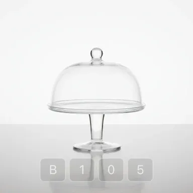 B105-03 Parisian Prime Glass Cake Stand - View 1