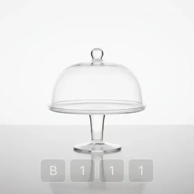 B111-03 Parisian Royal Glass Cake Stand - View 1