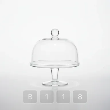 B118-04 Artisan Pearl Glass Cake Stand - View 1