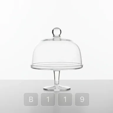 B119-02 Atelier Emerald Glass Cake Stand - View 1
