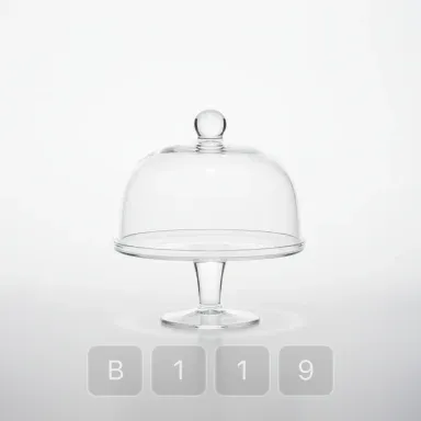 B119-04 Hamptons Emerald Glass Cake Stand - View 1