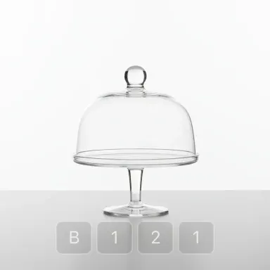 B121-02 Atelier Signature Glass Cake Stand - View 1