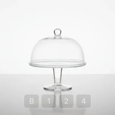 B124-03 Classic Essential Glass Cake Stand - View 1