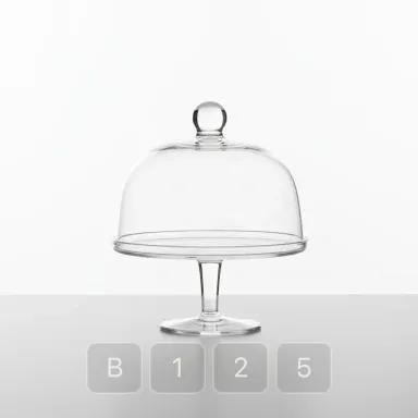 B125-02 Atelier Prime Glass Cake Stand - View 1