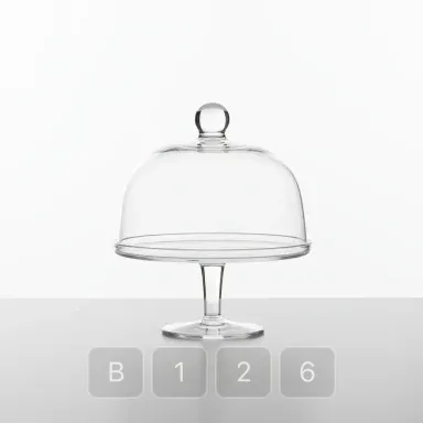 B126-02 Modern Grand Glass Cake Stand - View 1