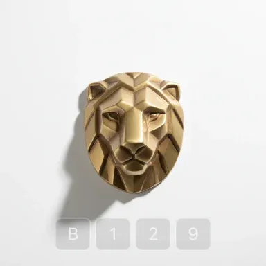 B129-03 Parisian Exceptional Brass Door Knocker - View 1