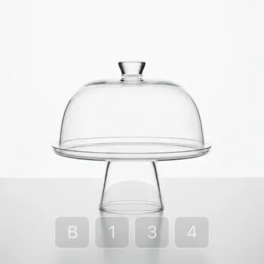 B134-01 Vintage Masterwork Glass Cake Stand - View 1