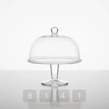 B141-03 Parisian Signature Glass Cake Stand - View 1