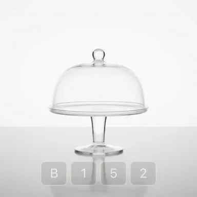 B152-03 Classic Stately Glass Cake Stand - View 1