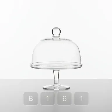 B161-02 Atelier Signature Glass Cake Stand - View 1