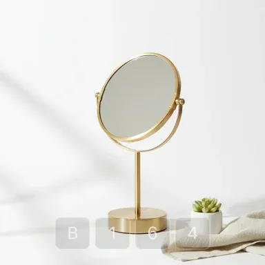 B164-02 Modern Essential Brass Table Mirror - View 1