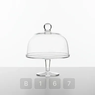 B167-02 Atelier Choice Glass Cake Stand - View 1