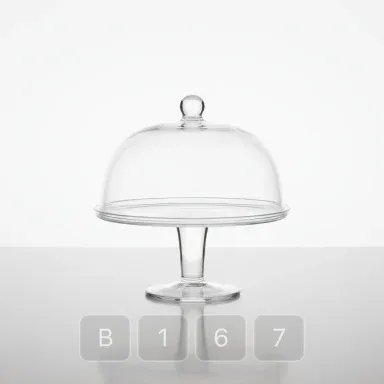 B167-03 Parisian Choice Glass Cake Stand - View 1