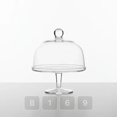 B169-02 Atelier Exceptional Glass Cake Stand - View 1