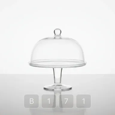B171-03 Parisian Royal Glass Cake Stand - View 1