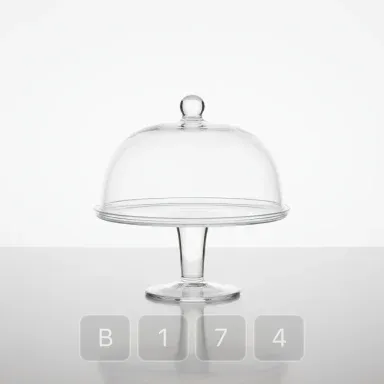 B174-03 Classic Masterwork Glass Cake Stand - View 1
