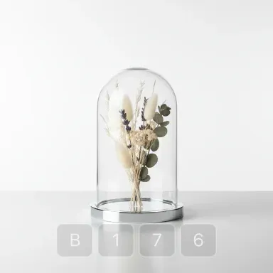 B176-03 Classic Sterling Glass Bell Jar - View 1