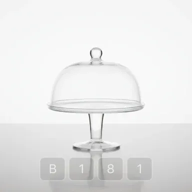 B181-03 Parisian Signature Glass Cake Stand - View 1