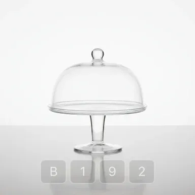 B192-03 Classic Stately Glass Cake Stand - View 1